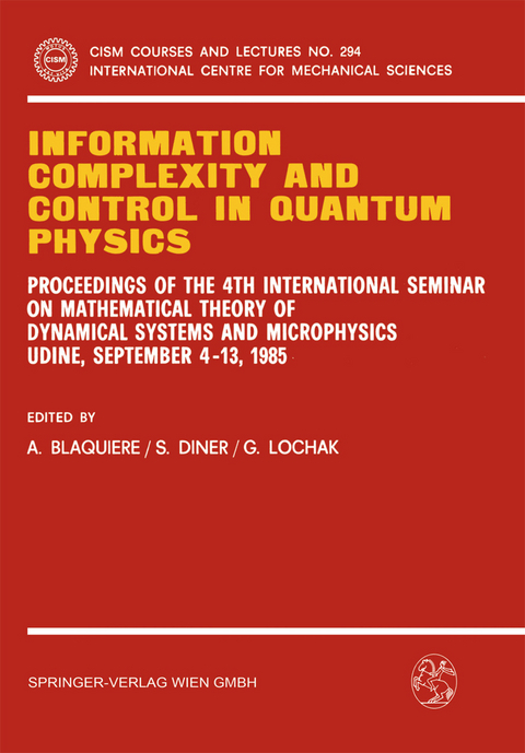 Information Complexity and Control in Quantum Physics - 