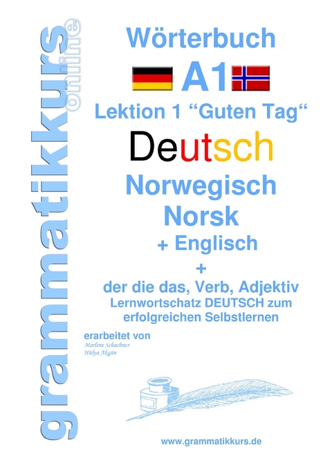 Wörterbuch Deutsch - Norwegisch - Englisch Niveau A1 -  Edouard Akom,  Marlene Schachner