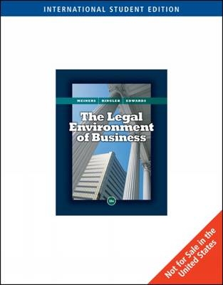 The Legal Environment of Business - Roger E. Meiners, Al H. Ringleb, Frances Edwards