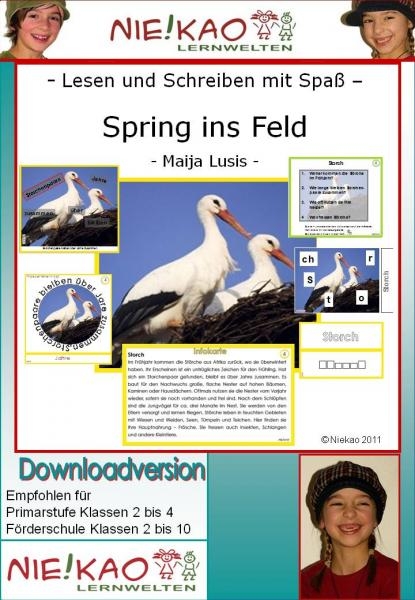 Lesen und Schreiben mit Spaß- Spring ins Feld - Maija Lusis