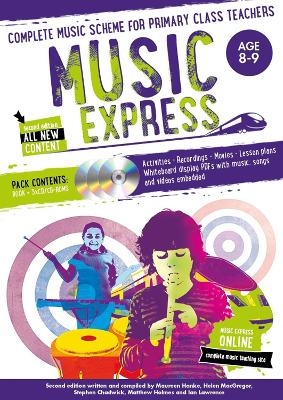 Music Express: Age 8-9 (Book + 3CDs + DVD-ROM) - Helen MacGregor