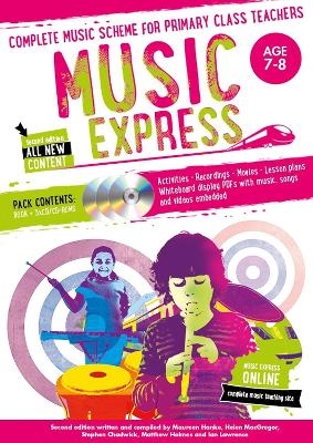 Music Express: Age 7-8 (Book + 3CDs + DVD-ROM) - Helen MacGregor