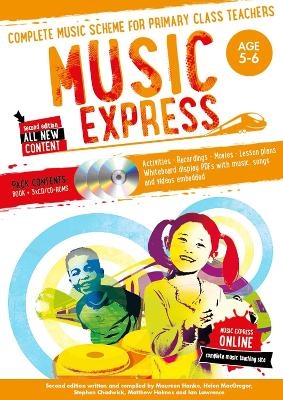 Music Express: Age 5-6 (Book + 3 CDs + DVD-ROM) - Helen MacGregor