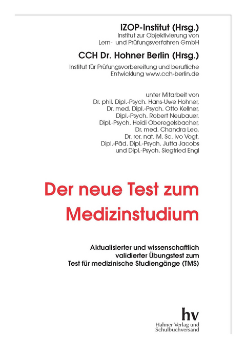 Der neue Test zum Medizinstudium - Hans U Hohner