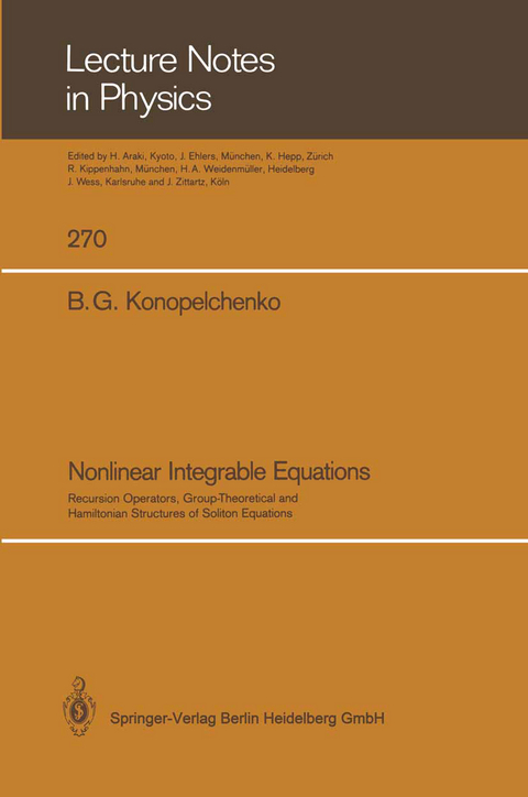 Nonlinear Integrable Equations - Boris G. Konopelchenko