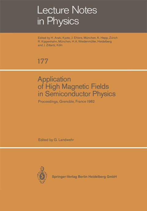 Application of High Magnetic Fields in Semiconductor Physics - 