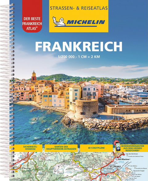 Michelin Atlas Frankreich (DIN A4) Spiralbindung | ISBN 978-2-06-719302