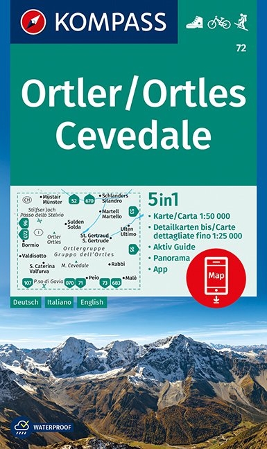 KOMPASS Wanderkarte Ortler/Ortles, Cevedale - 