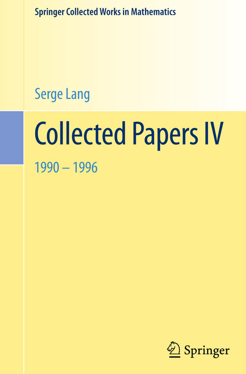 Collected Papers IV - Serge Lang