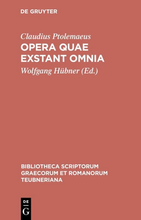 Opera quae exstant omnia - Claudius Ptolemaeus