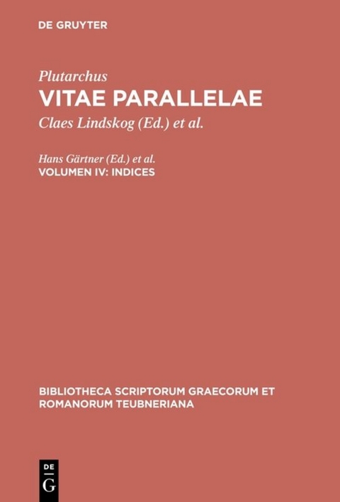 Plutarchus: Vitae parallelae / Indices -  Plutarchus
