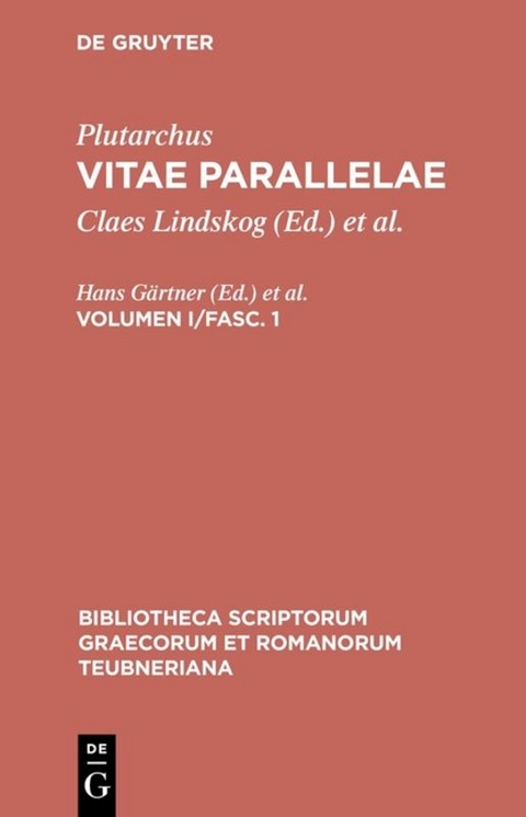 Plutarchus: Vitae parallelae / Vitae parallelae -  Plutarchus