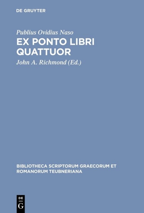 Ex Ponto libri quattuor - Publius Ovidius Naso