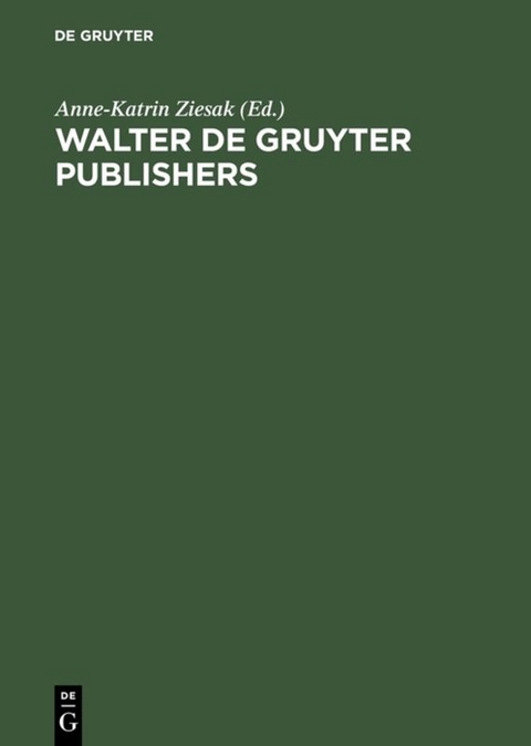 Walter de Gruyter Publishers - 