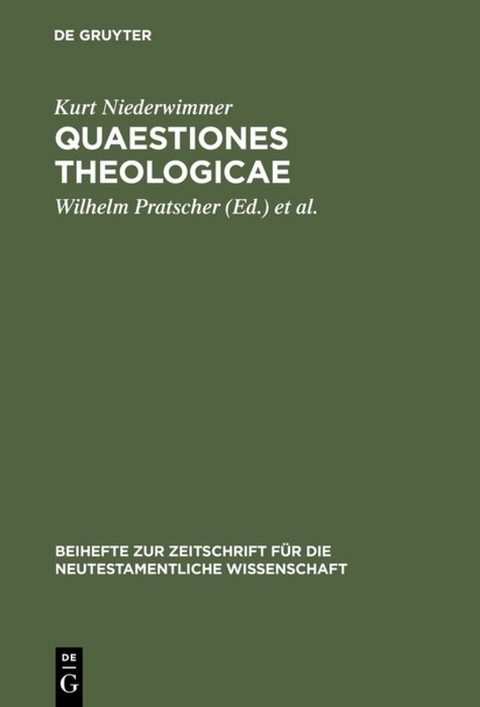 Quaestiones theologicae - Kurt Niederwimmer