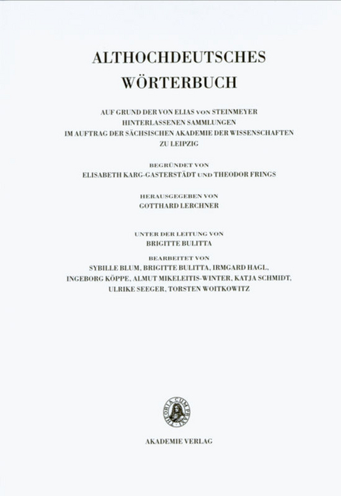 Althochdeutsches Wörterbuch / Band VI: M–N. 9. Lieferung (minnon bis mit) - 