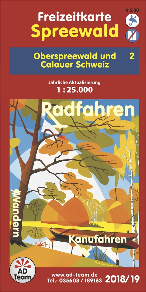 Freizeitkarte Spreewald - 2 (Ausgabe 2018/19)