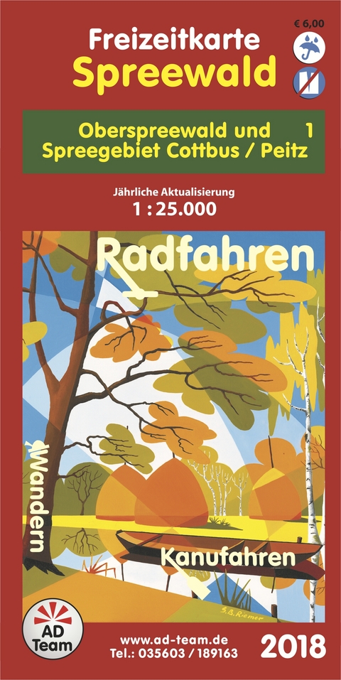 Freizeitkarte Spreewald - 1 (Ausgabe 2018)