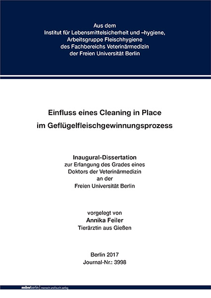 Einfluss eines Cleaning in Place im Geflügelfleischgewinnungsprozess - Annika Feiler