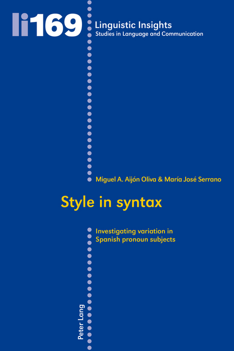 Style in syntax - Miguel Ángel Aijón Oliva, Maria José Serrano Montesinos