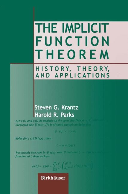 Implicit Function Theorem -  Steven G. Krantz,  Harold R. Parks