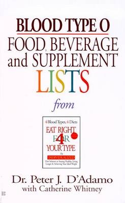 Blood Type O Food, Beverage and Supplement Lists -  Dr. Peter J. D'Adamo
