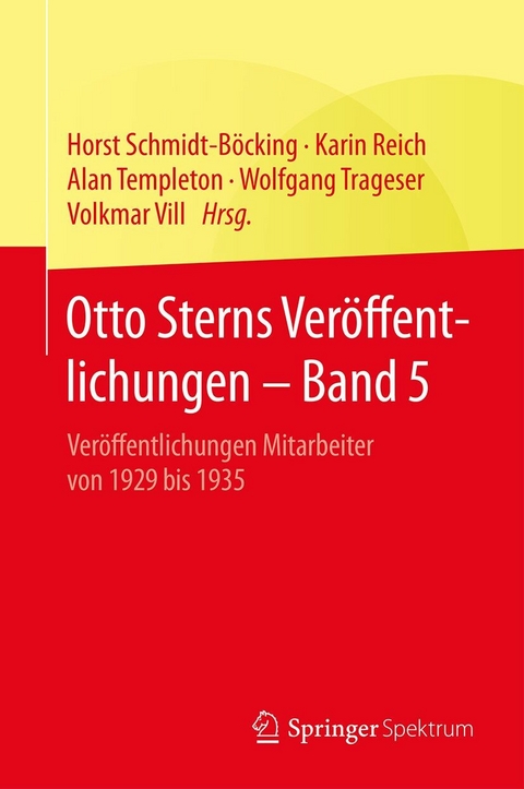 Otto Sterns Veröffentlichungen – Band 5 - 