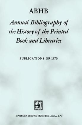 ABHB Annual Bibliography of the History of the Printed Book and Libraries -  Hendrik D.L. Vervliet