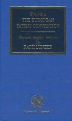 The European Patent Convention - Romuald Singer