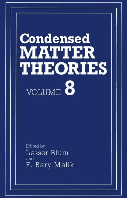 Condensed Matter Theories - 