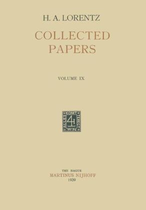 Collected Papers -  H. A. Lorentz