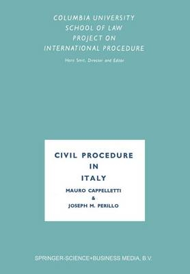 Civil Procedure in Italy -  Mauro Cappelletti