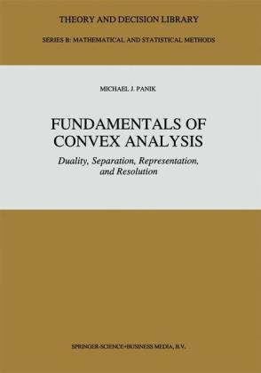 Fundamentals of Convex Analysis -  M.J. Panik