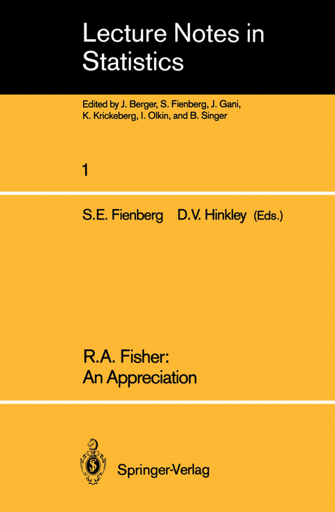 R.A. Fisher: An Appreciation - 