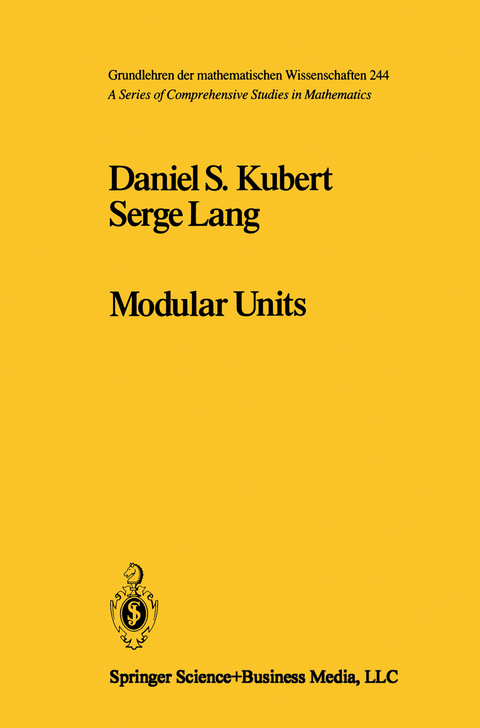 Modular Units - D Kubert, S. Lang