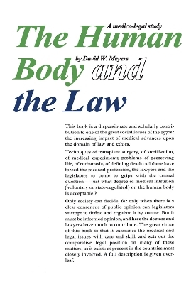 Human Body and the Law - Robert Maynard Hutchins