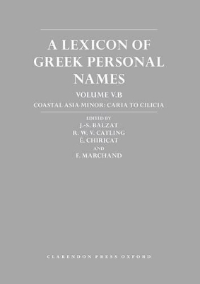 A Lexicon of Greek Personal Names - 