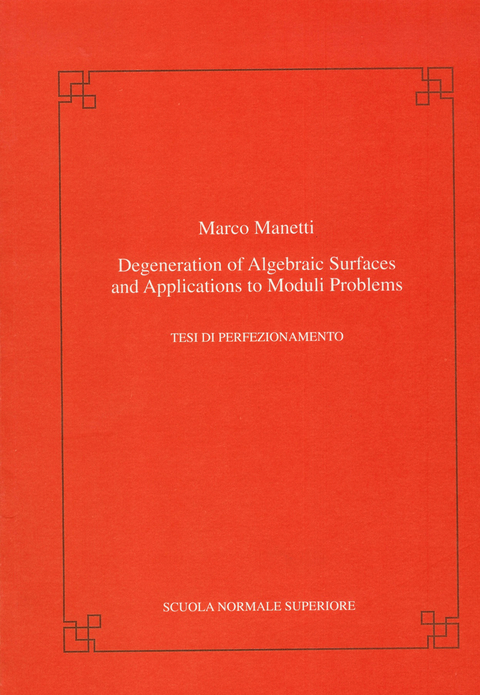 Degeneration of algebraic hypersurfaces and applications to moduli problems - Marco Manetti