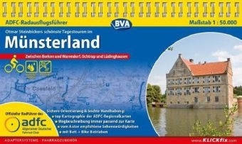 ADFC-Radausflugsführer Münsterland 1:50.000 praktische Spiralbindung, reiß- und wetterfest, GPS-Tracks Download - Otmar Steinbicker
