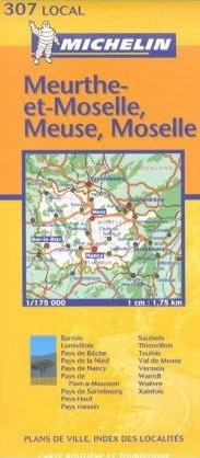 Michelin Local France Meuse/Meurthe-Et-Moselle/Moselle Map - 