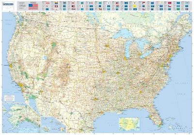 U.S.A - Michelin rolled & tubed wall map Paper -  Michelin