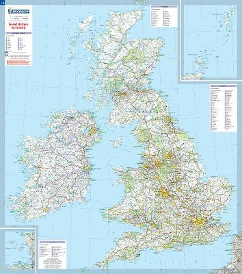 Great Britain & Ireland - Michelin rolled & tubed wall map Paper -  Michelin