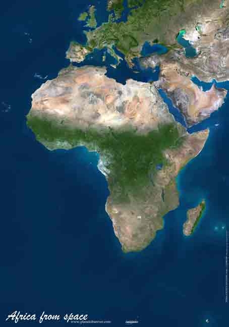 Planet Observer Africa from Space, Poster