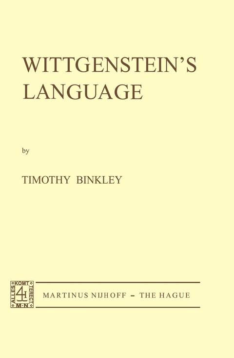 Wittgenstein’s Language - T. Binkley