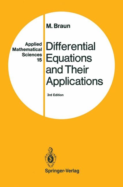 Differential Equations and Their Applications -  Martin Braun