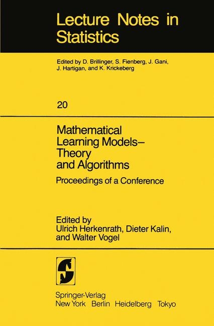 Mathematical Learning Models - Theory and Algorithms - 