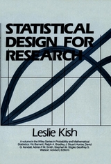 Statistical Design for Research - Leslie Kish