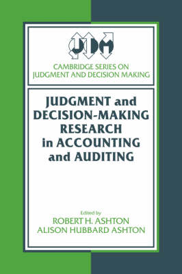 Judgment and Decision-Making Research in Accounting and Auditing - 