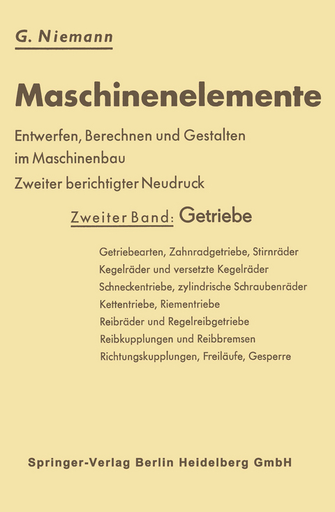 Maschinenelemente - Gustav Niemann