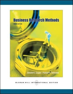 Business Research Methods 9/e with CD - Donald Cooper, Pamela Schindler